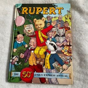 Rupert 50th Daily Express Annual Hardcover Illustrated Hardcover Book 1985 VTG